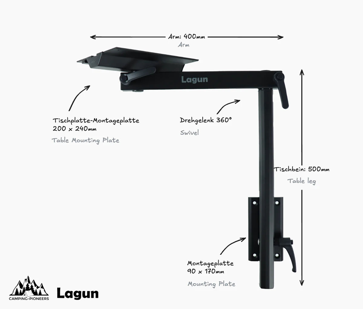 Lagun Tischgestell - Camper