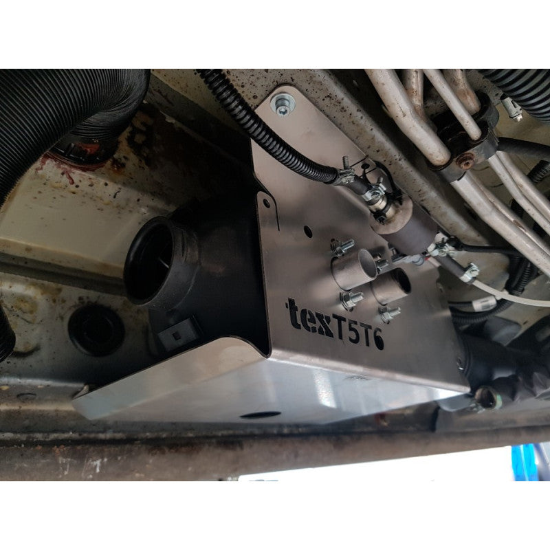 Heizungshalter Edelstahl zur Unterflurmontage einer 2kW Standheizung bei VW T5/T6