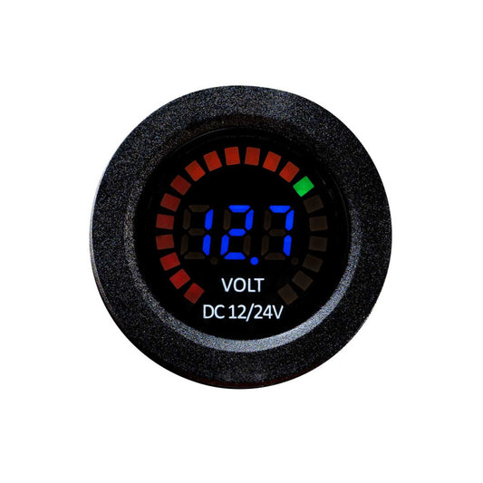 Voltmeter digital 12V / 24V Batteriestand-Anzeige “Rainbow”